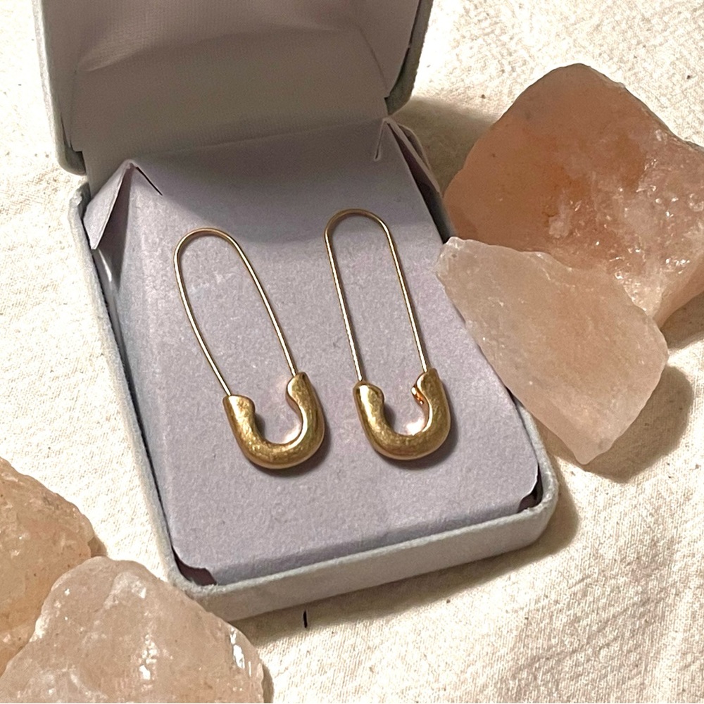 Gold Pin Earrings